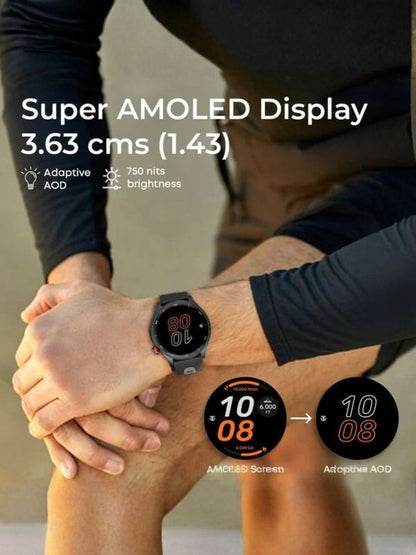 Titan Celestor Advanced Gps & Barometer 3.6 Cm Amoled Display With Aod, Piezoelectric Functional Crown Black Eclipse.