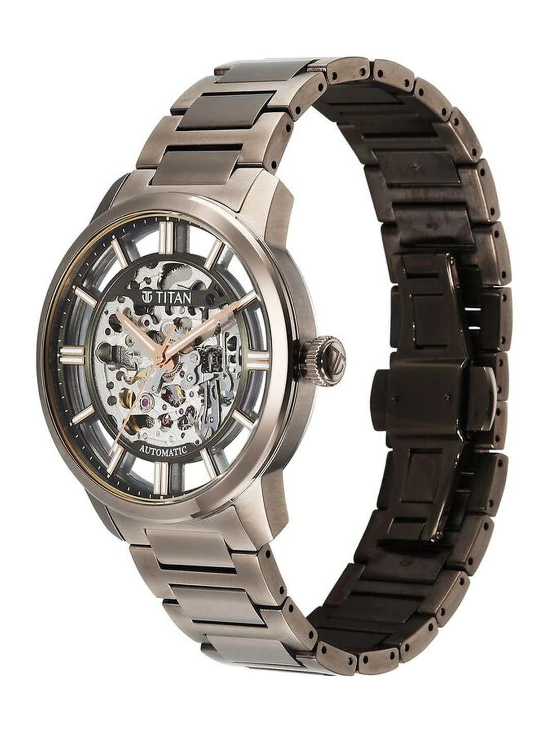 Titan Round Black Dial Analog Watch - 90220QM01