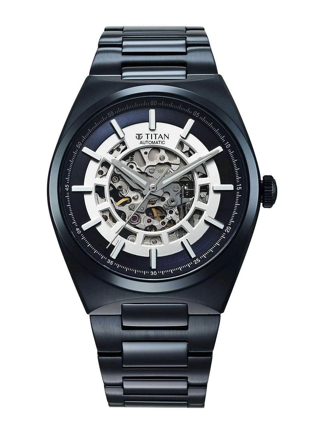 Titan Skeleton Bracelet Style Straps Analogue Automatic Motion Powered Watch - 90221QM03