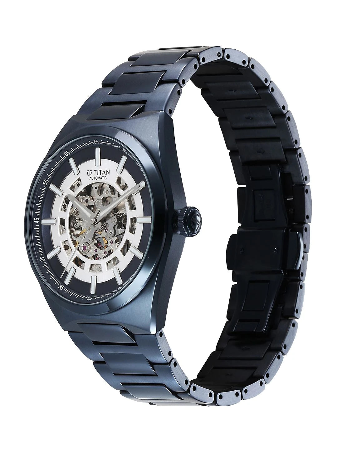 Titan Skeleton Bracelet Style Straps Analogue Automatic Motion Powered Watch - 90221QM03