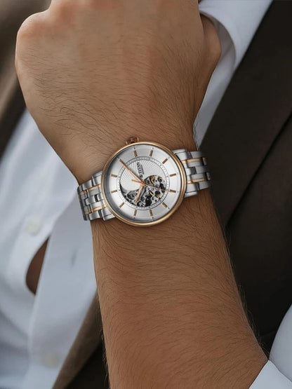 Titan Round White Dial Analog Watch - 90222KM01
