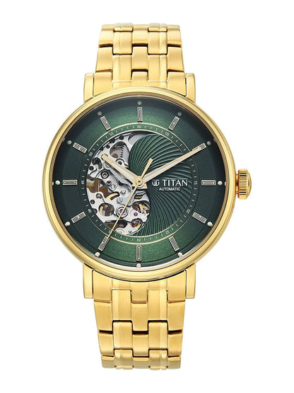 Titan Ying Yang Automatic Analog Green Dial Watch - 90222YM01