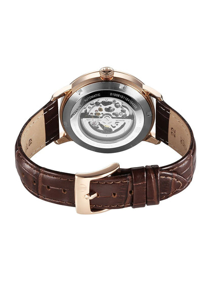 Titan Skeleton Dial & Leather Straps Analogue Automatic Motion Powered Watch - 90223WL01