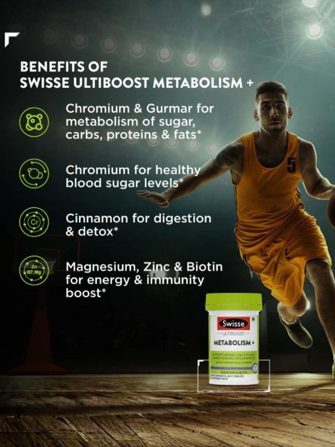 Swisse Metabolism+ with Cinnamon Cassia for Digestion, Detox & Healthy Blood Sugar Support (60 Tablets)