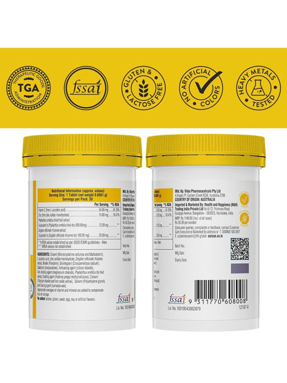 Swisse Immunity Booster+ with Vitamin C, Zinc, Amla & Ginger for Natural Immune Support (30 Tablets)