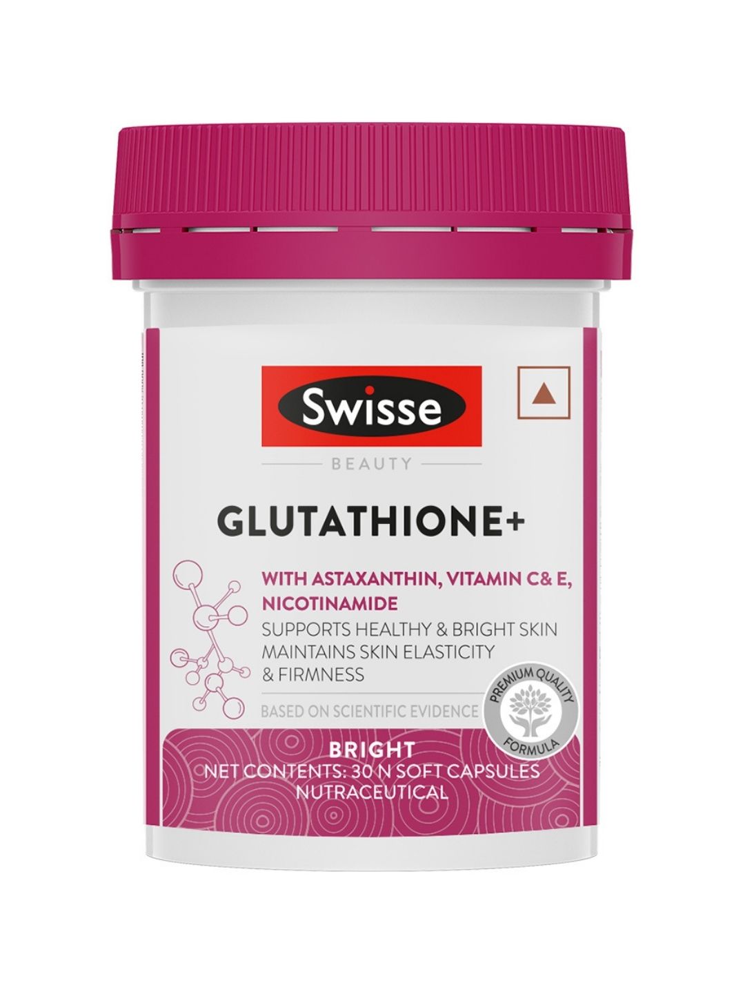 Swisse Glutathione+ with Astaxanthin, Vitamin C & E, Nicotinamide for Healthy, Radiant & Youthful Skin (30 Capsules)