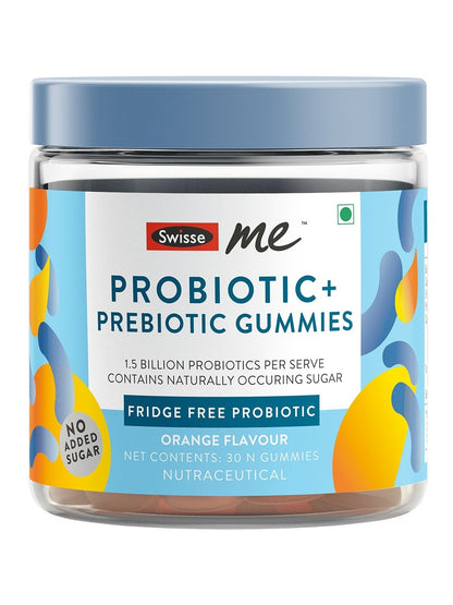 Swisse Me Probiotic Prebiotic Gummies with 1.5 Billion CFU Blend for Better Gut Health (30 Gummies)
