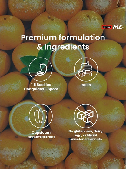 Swisse Me Probiotic Prebiotic Gummies with 1.5 Billion CFU Blend for Better Gut Health (30 Gummies)