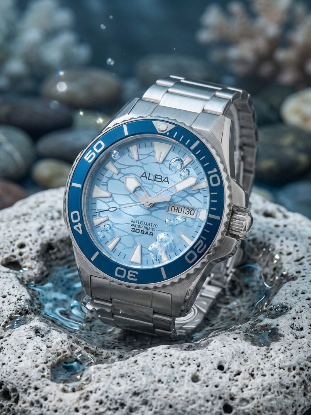 Automatic Round 43mm Analog Watch - A3B023X1