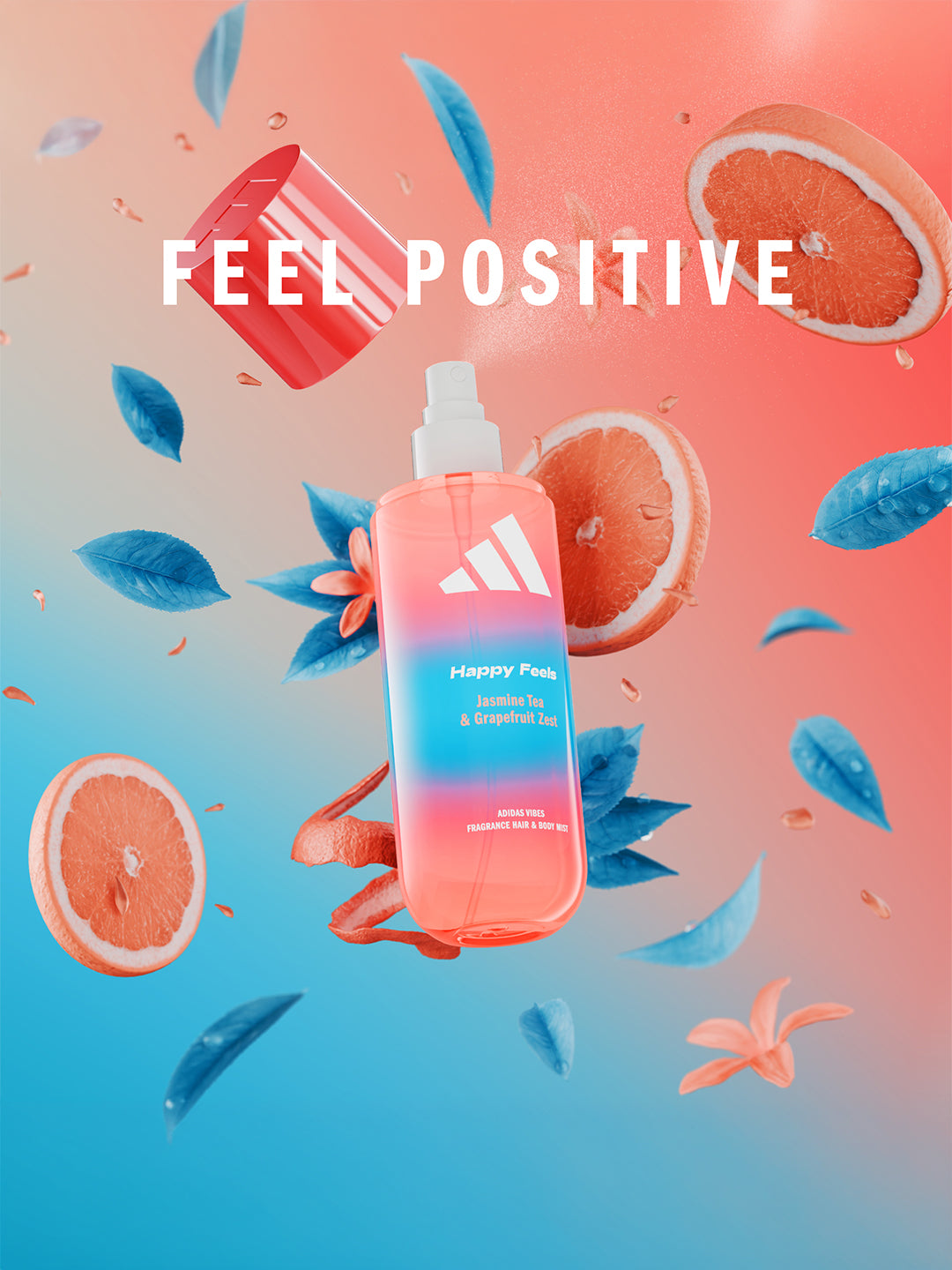 Adidas Vibes Happy Feel Fragrance Hair & Body Mist 236ml