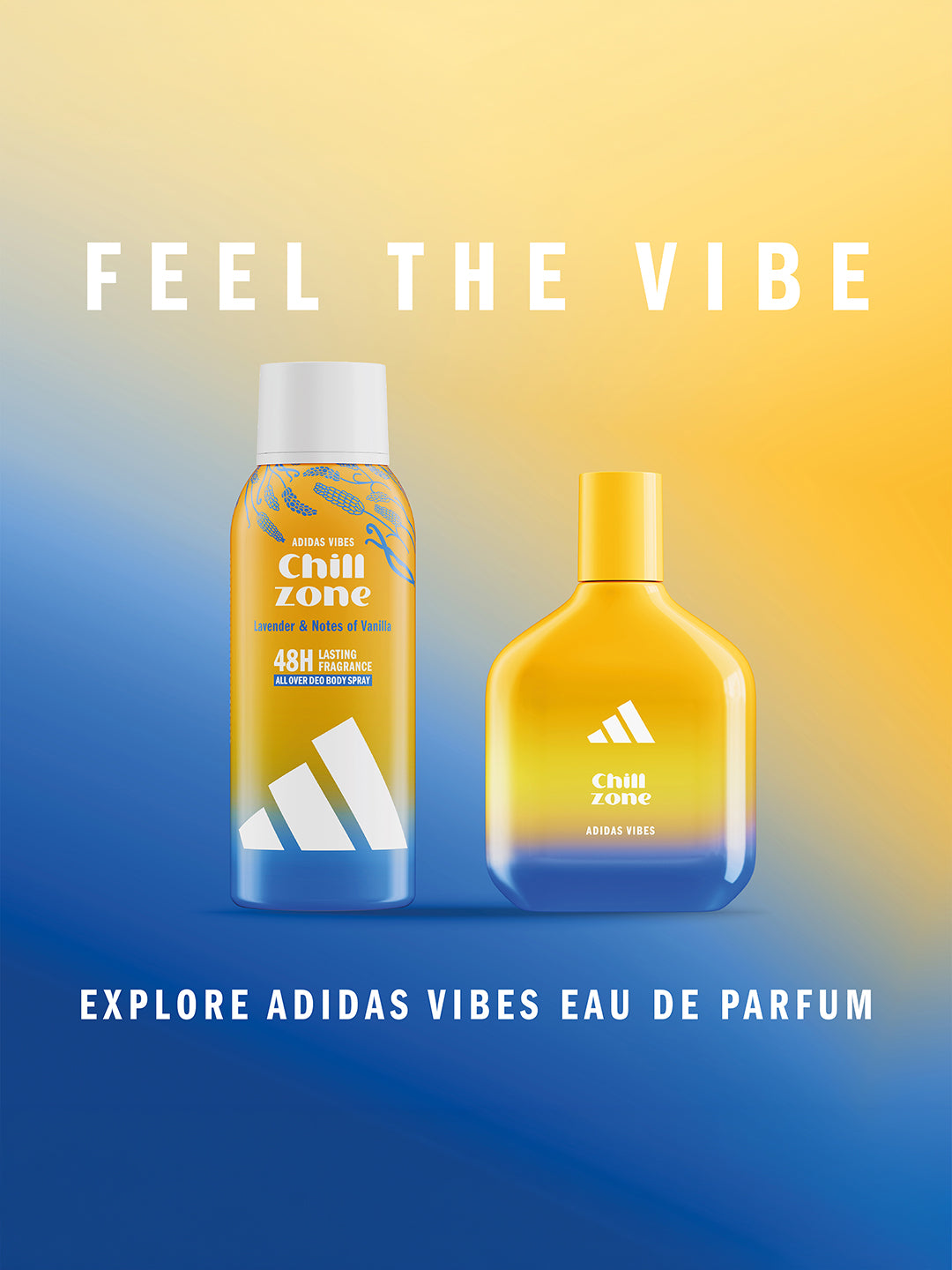 Adidas Vibes Chill Zone 48H All Over Deo Body Spray 96g