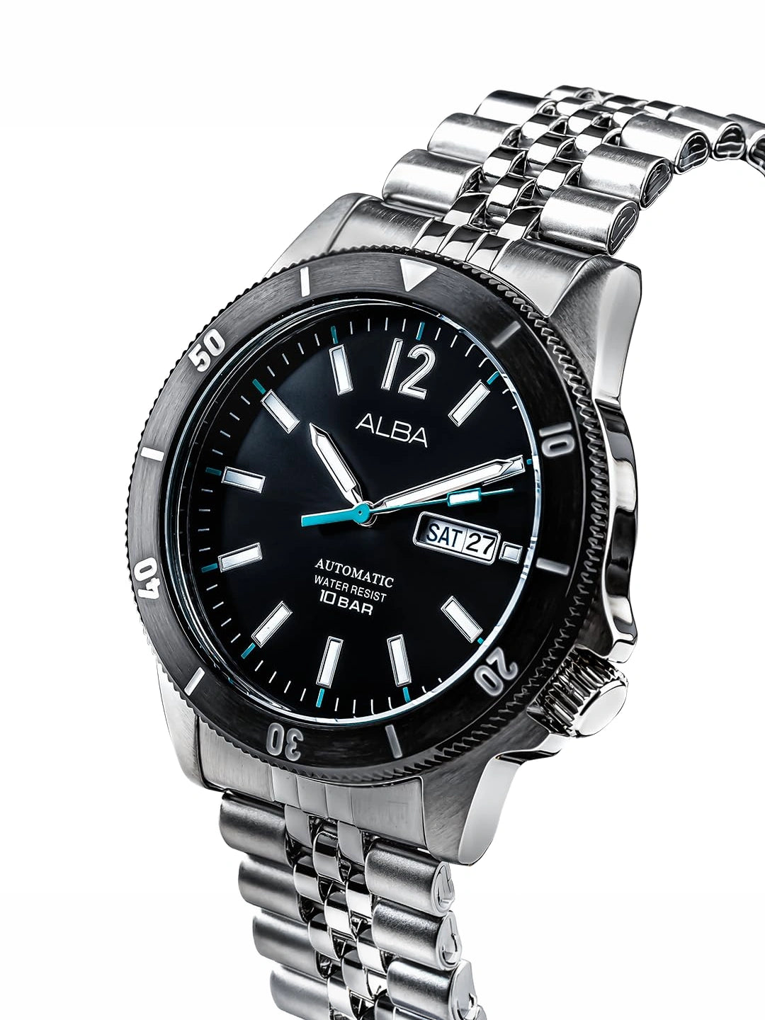 Alba Round 44mm Black Dial Analog Watch - AL4645X1