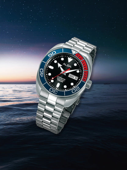 Mechanical Round Black Dial Analog Watch - AL4819X1