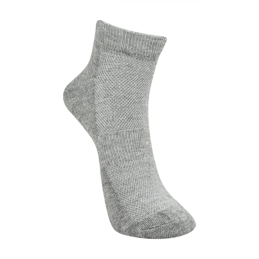 Bamboology Gray & White Ultra Soft Ankle Length Socks (Pack of 2)