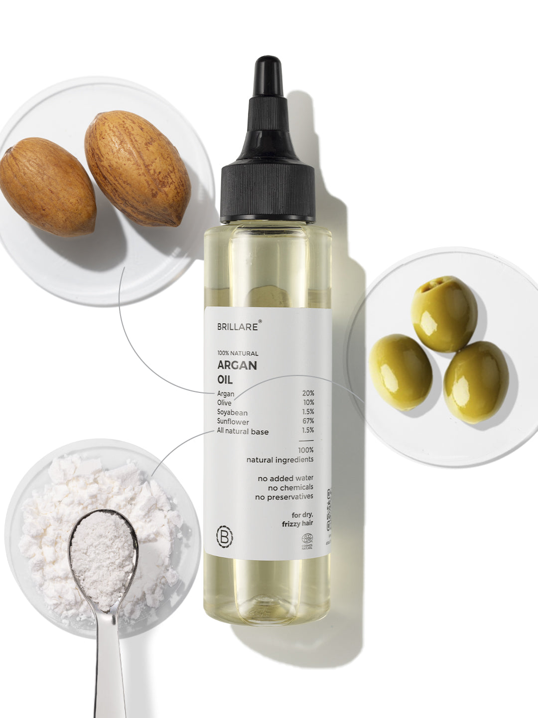 Brillare Argan Oil For Dry, Frizzy Hair (100ml)