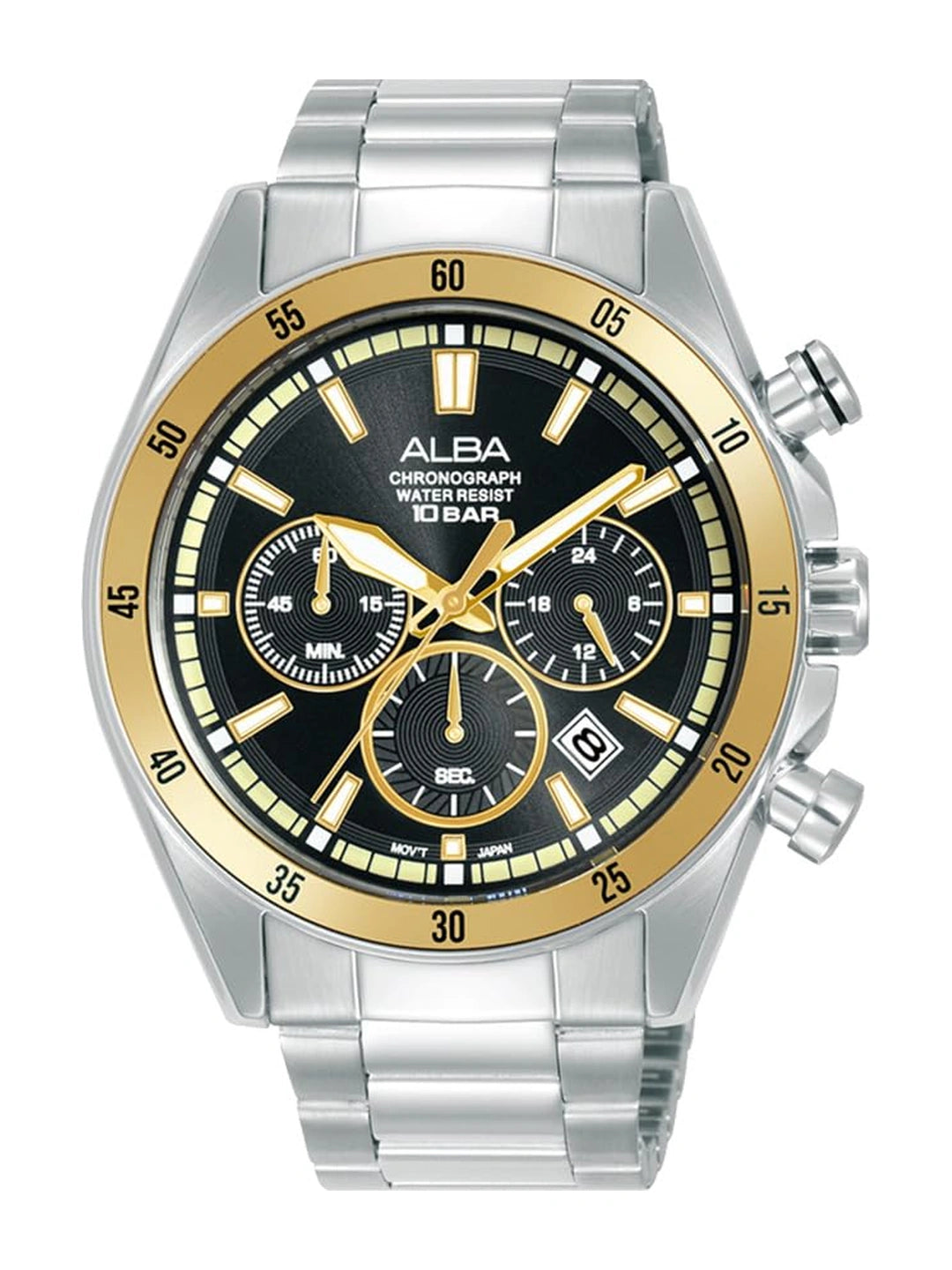 Alba Round Black Dial Analog Watch - AT3J19X1