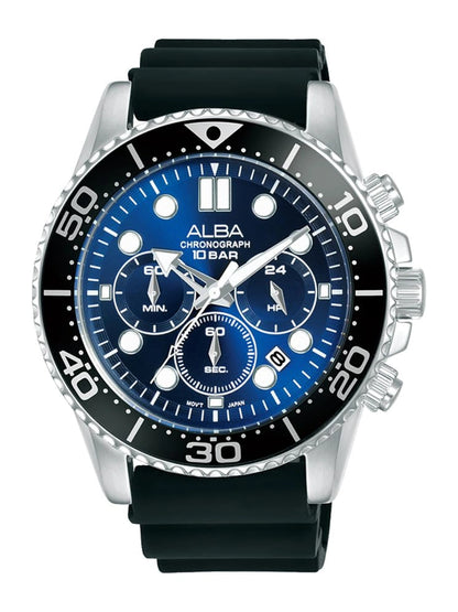 Alba Round Blue Dial Analog Watch - AT3J47X1