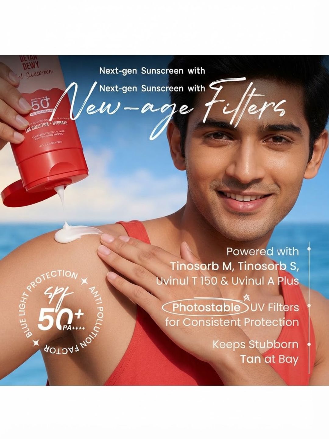 Aqualogica Detan+ Dewy Gel Sunscreen SPF 50+ PA++++ (80 g)