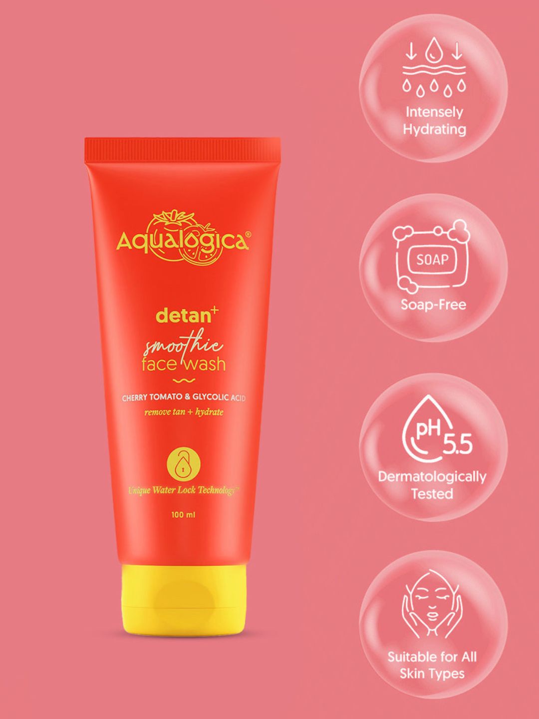 Aqualogica Detan+ Smoothie Face Wash (100 ml)