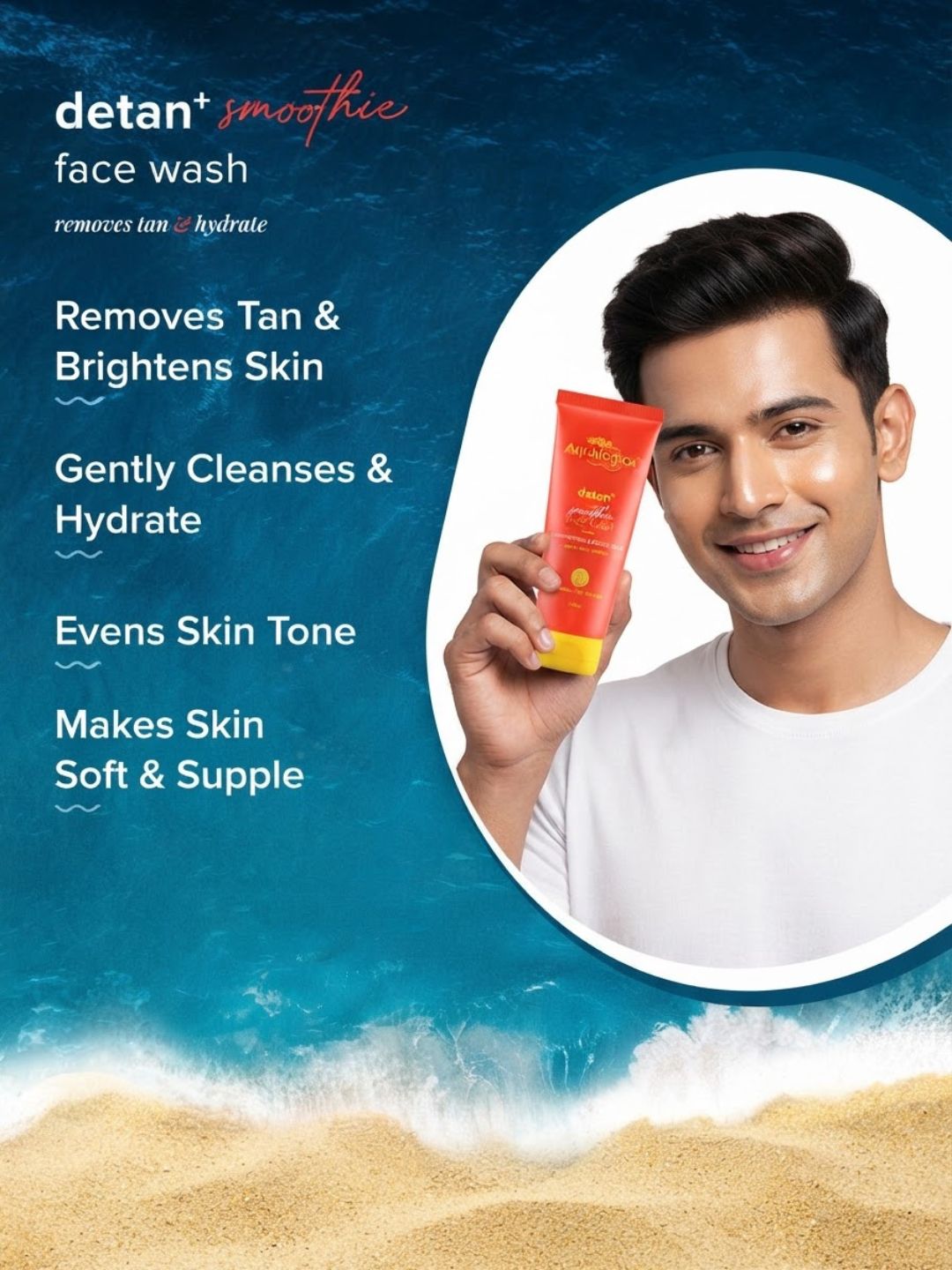 Aqualogica Detan+ Smoothie Face Wash (100 ml)