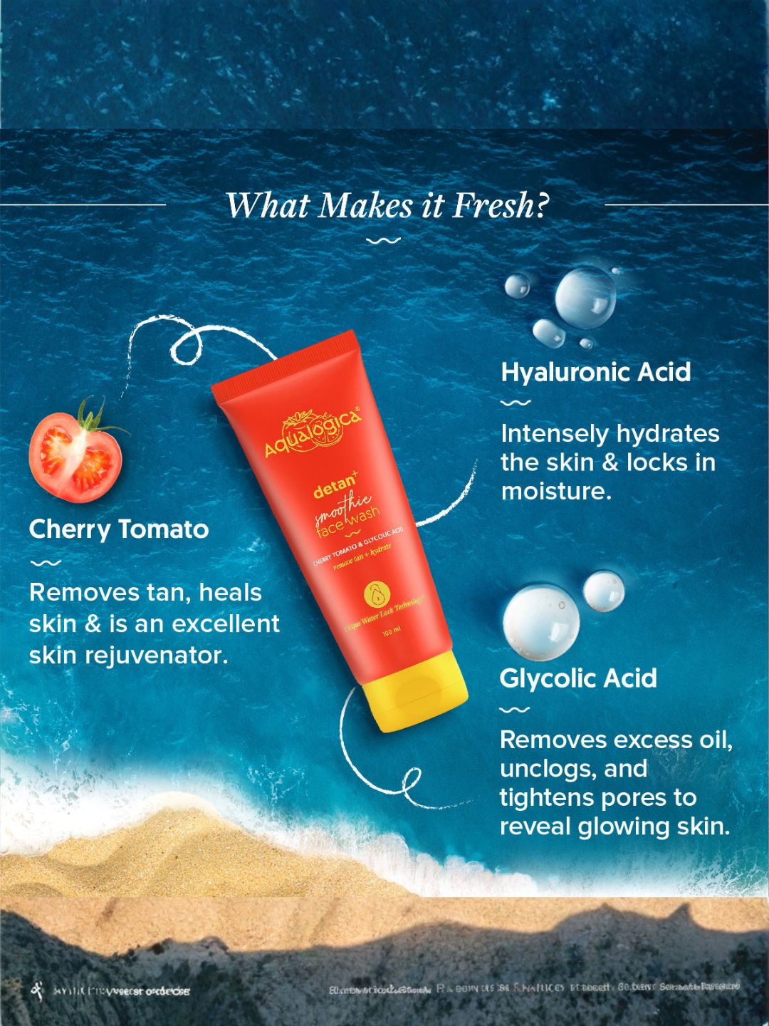 Aqualogica Detan+ Smoothie Face Wash (100 ml)