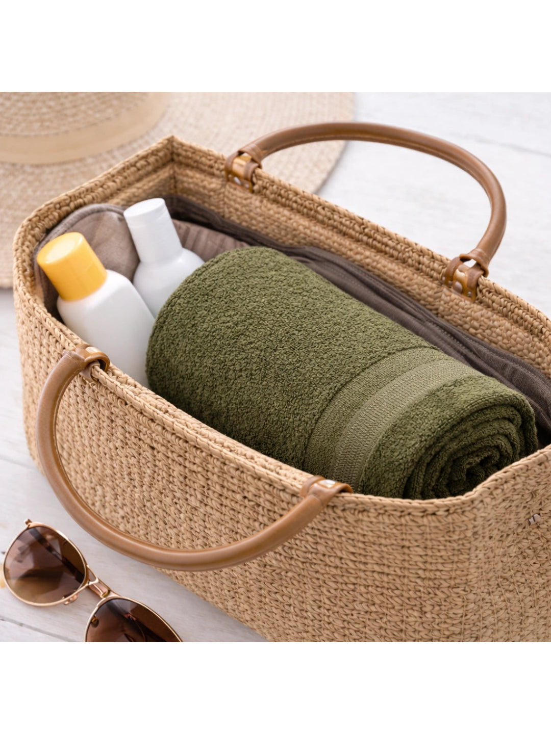 Bamboology Green & White Ultra Soft Bath Towel Pack of 2