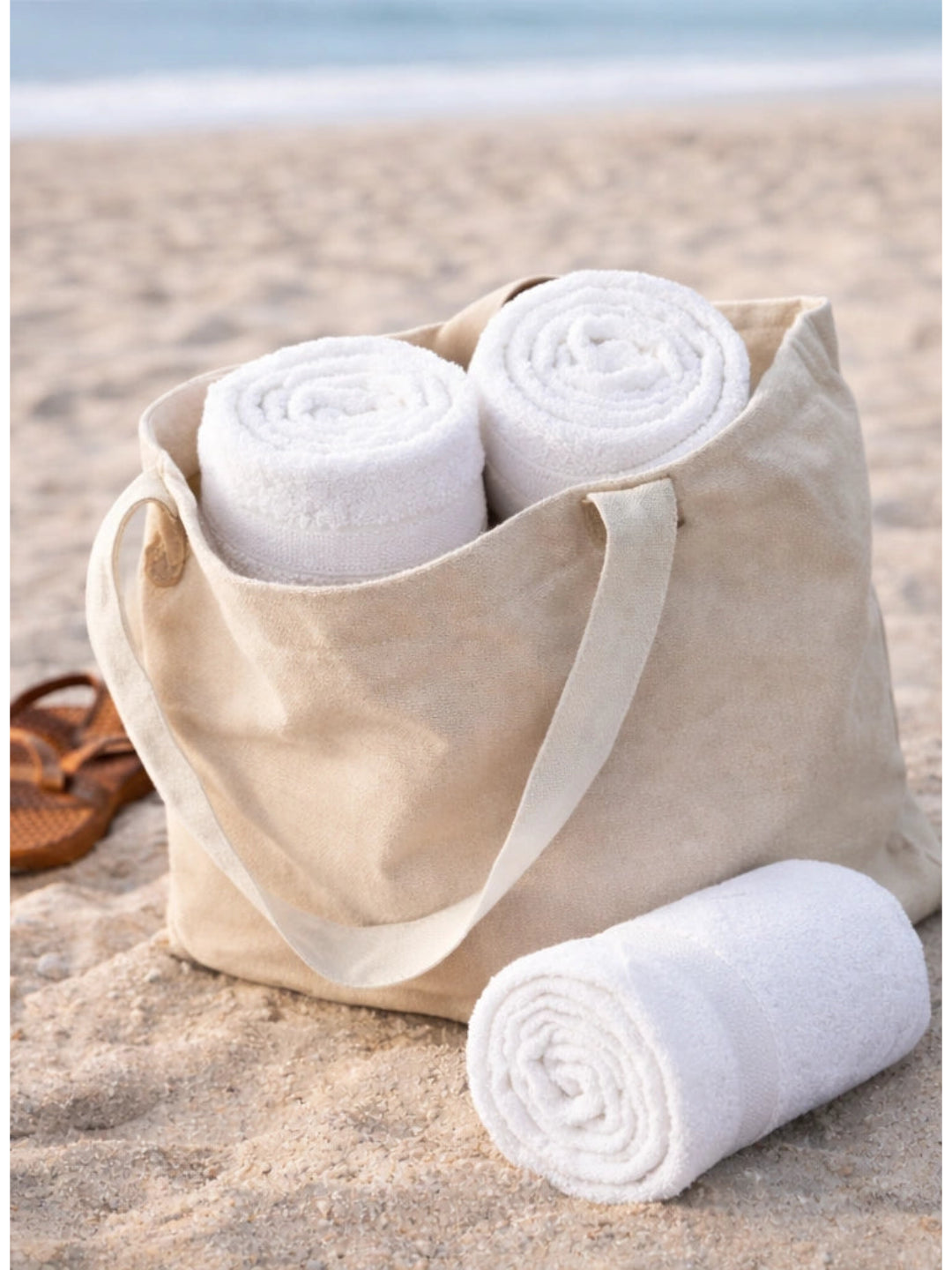 Bamboology Rust & White Ultra Soft Bath Towel Pack of 2