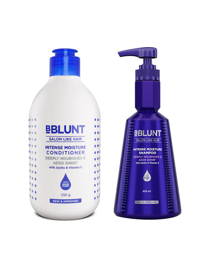 BBlunt Intense Moisture Shampoo 650ml + Conditioner 250g