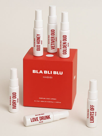 BLA BLI BLU Oud Perfume Trial Pack (6 x 7ml )