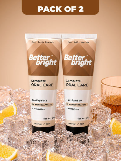 Better Bright Bourbon Mint 5% HAp + n-HA Enamel Care Toothpaste, Fluoride-Free, 2 x 100g