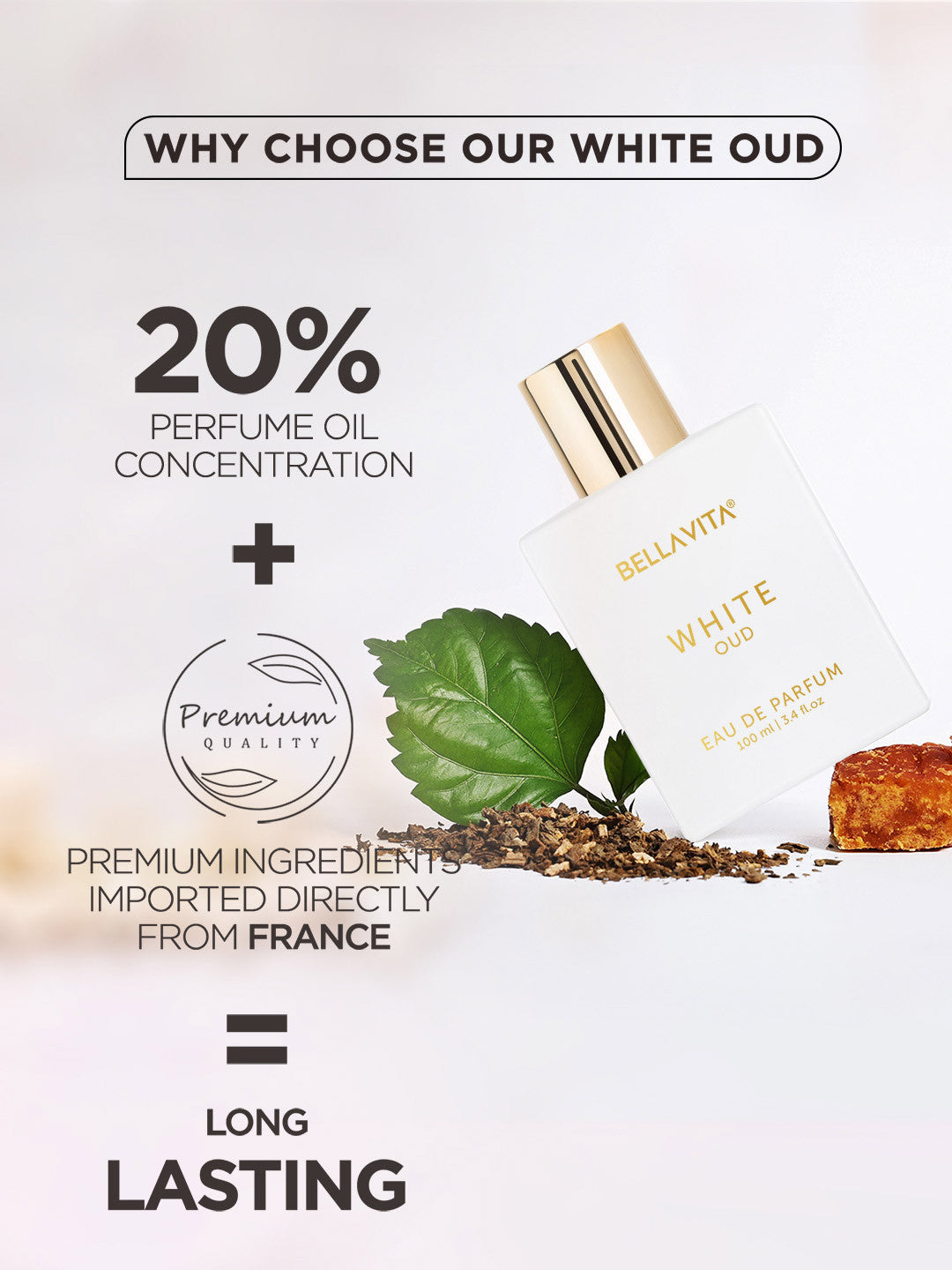 Bellavita White Oud Long Lasting Perfume (100ml)