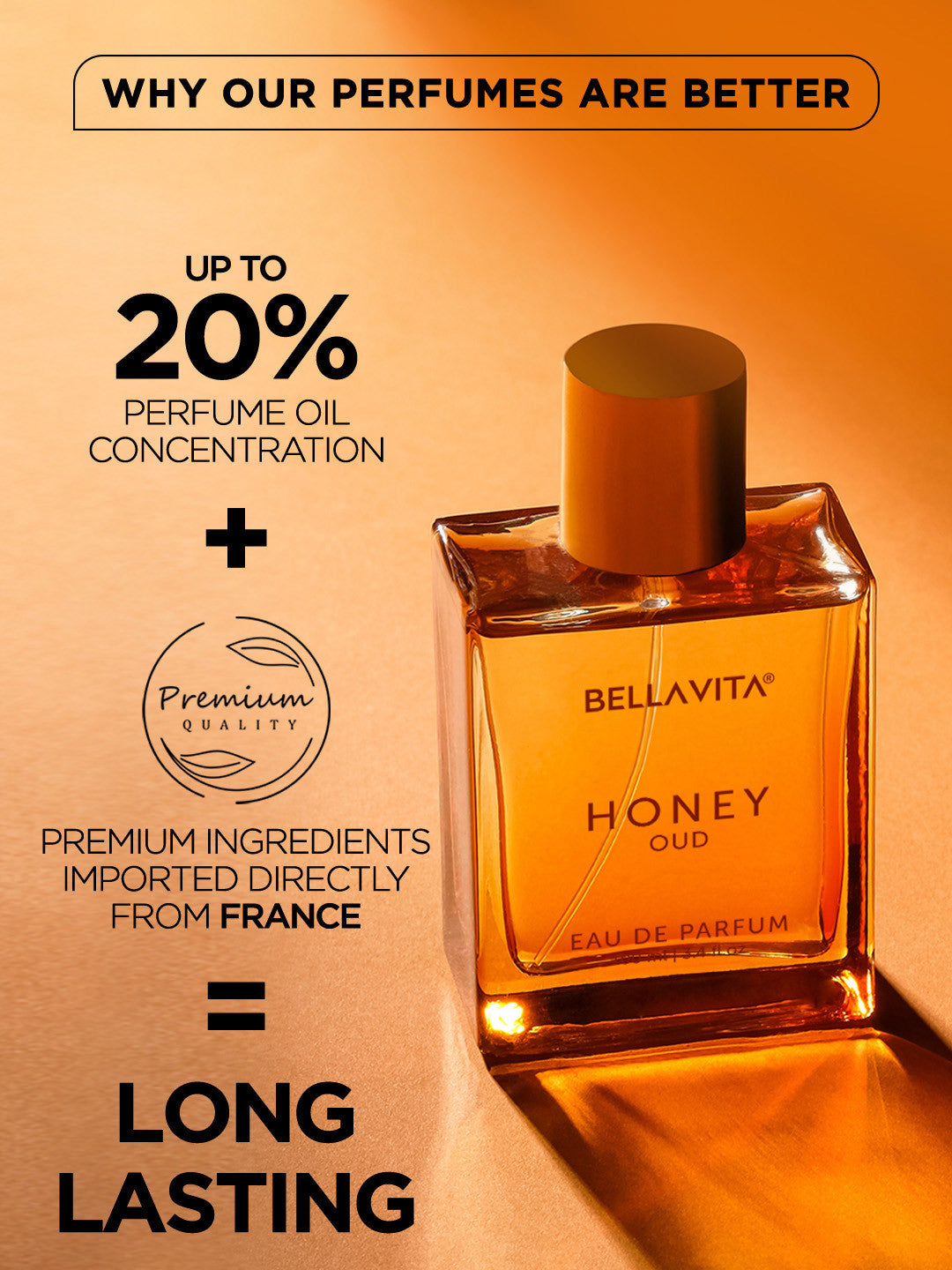 Bellavita Honey Oud Long Lasting Perfume (100ml)
