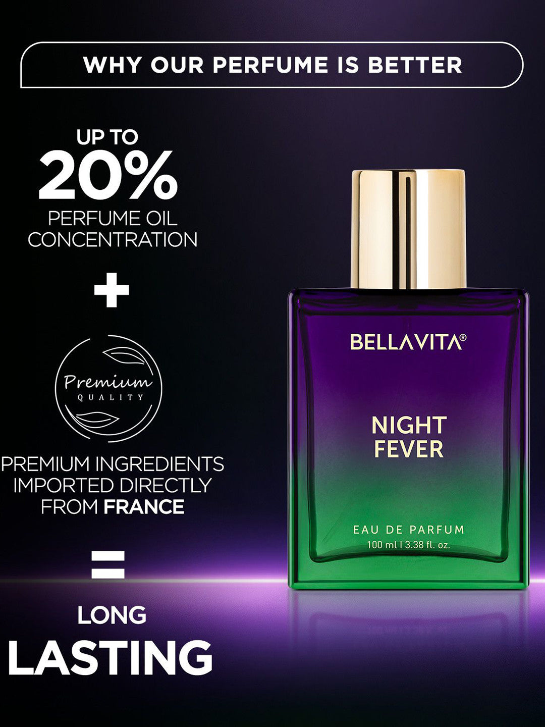 Bellavita Night Fever Long Lasting Perfume (100ml)