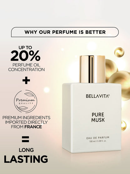 Bellavita Pure Musk Long Lasting Perfume (100ml)
