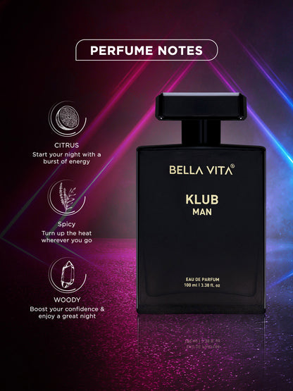 Bellavita Klub Man Long Lasting Perfume (100ml)