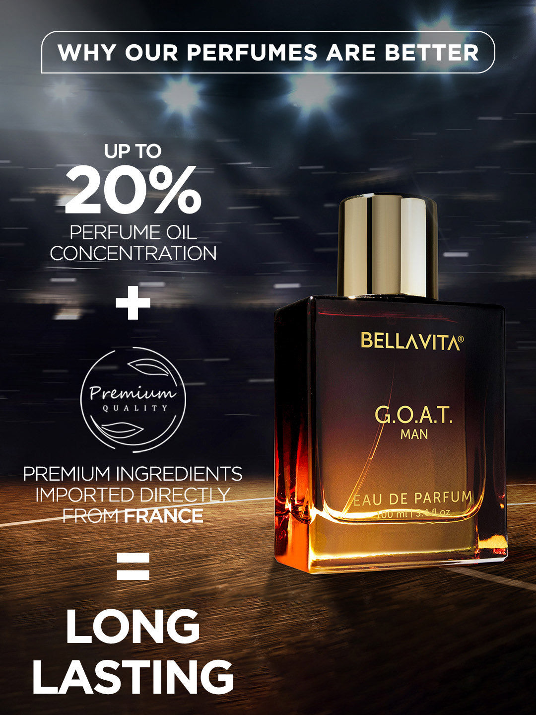Bellavita G.O.A.T. Man Long Lasting Perfume (100ml)