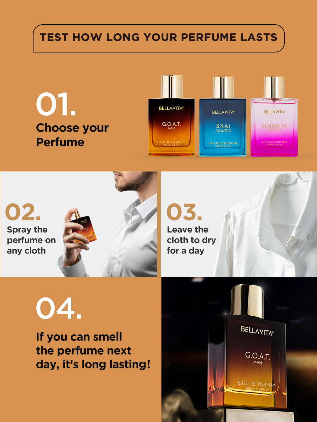 Bellavita G.O.A.T. Man Long Lasting Perfume (100ml)