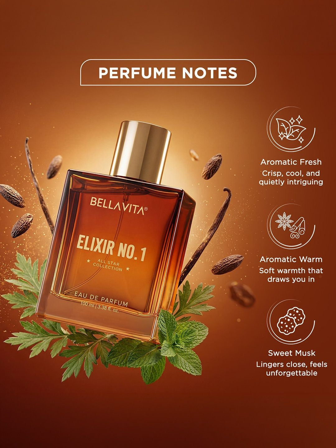 Bellavita Elixir No.1 Long Lasting Perfume (100ml)