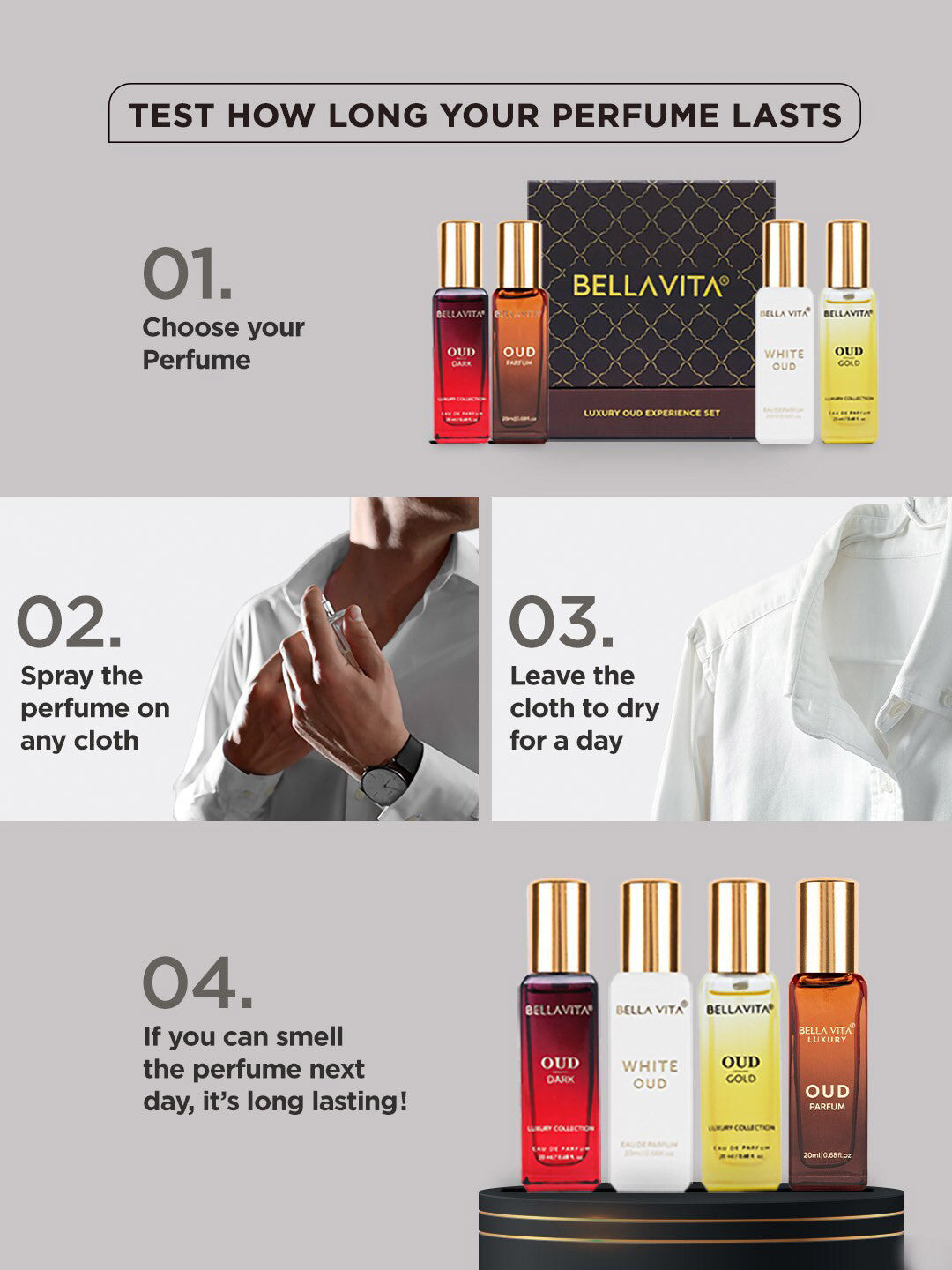 Bellavita Luxury Oud Experience Set (4 x 20ml)