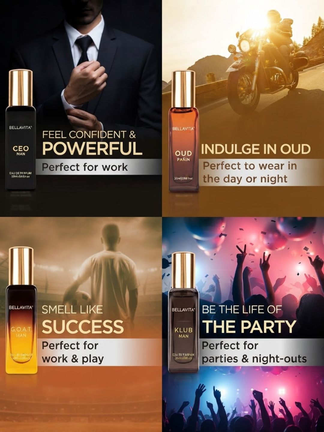 Bellavita Luxury Perfume Gift Set For Man (4 x 20ml)