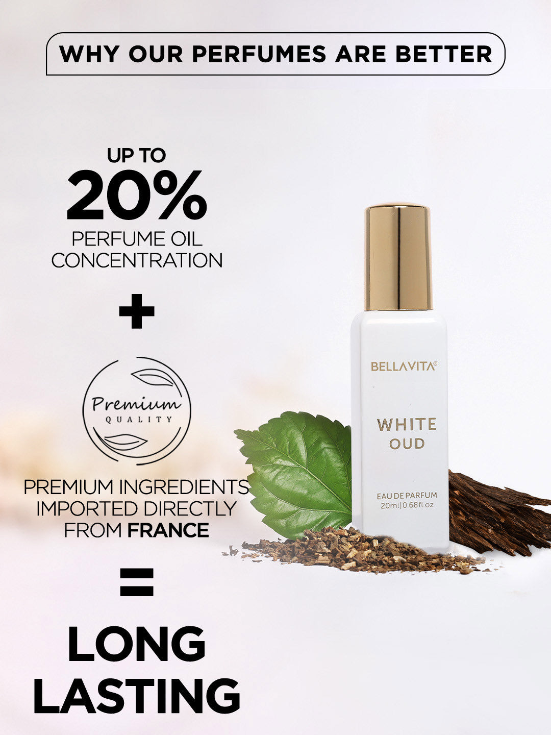 Bellavita White Oud Long Lasting Perfume (20ml)