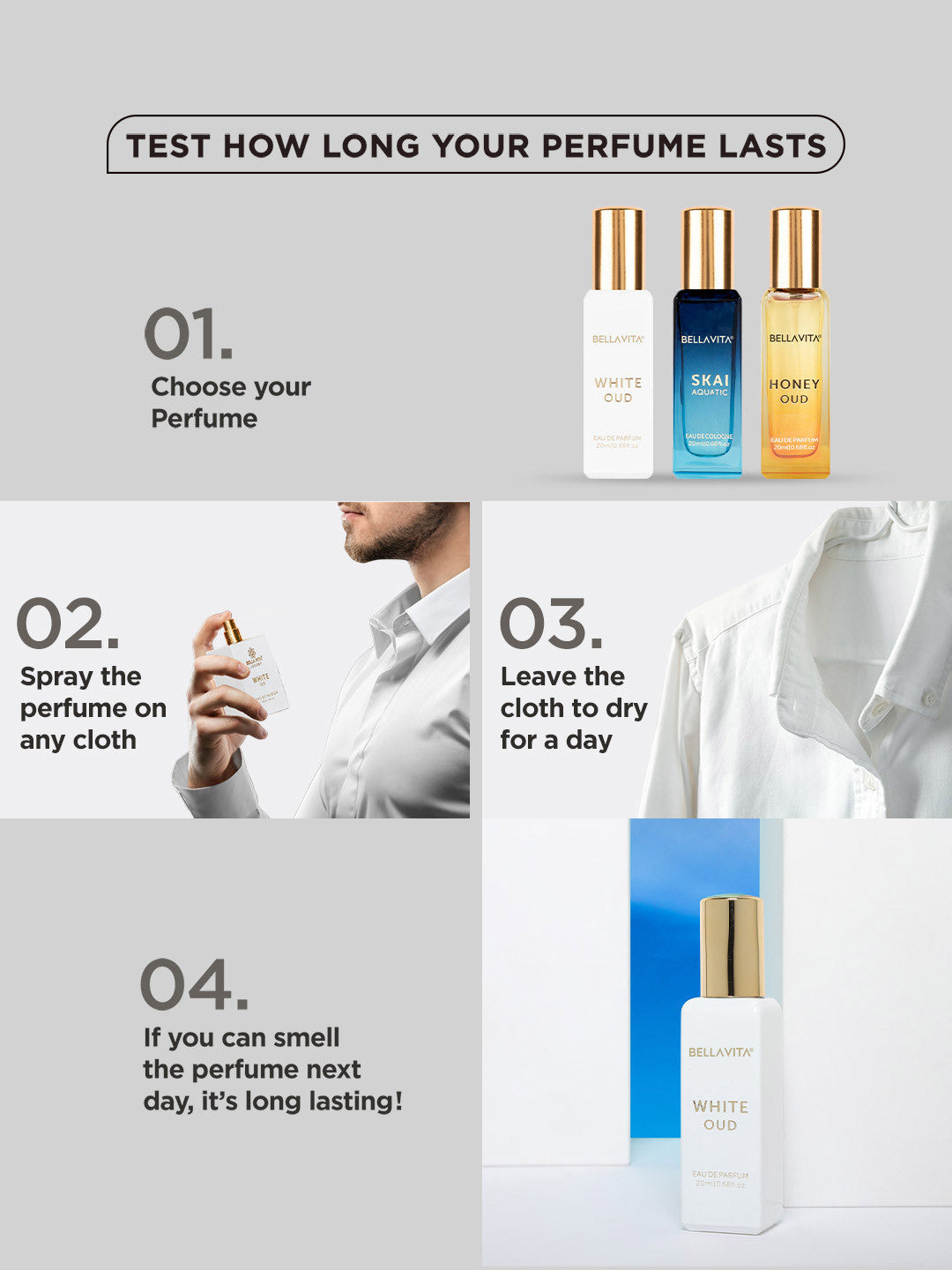 Bellavita White Oud Long Lasting Perfume (20ml)