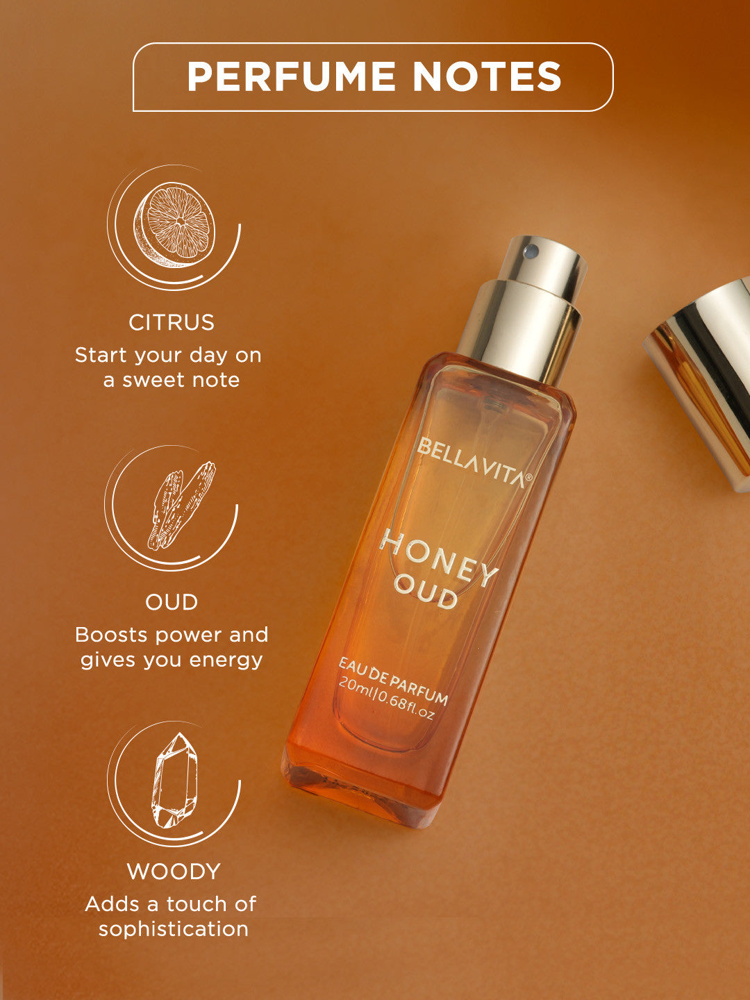 Bellavita Honey Oud Long Lasting Perfume (20ml)