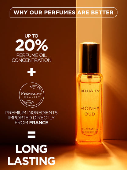 Bellavita Honey Oud Long Lasting Perfume (20ml)