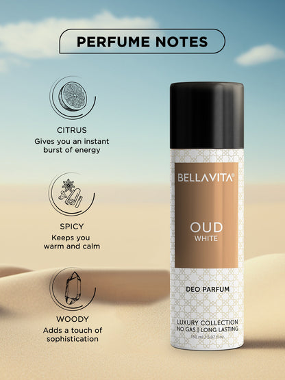 Bellavita Oud White Deo Parfum (150ml)