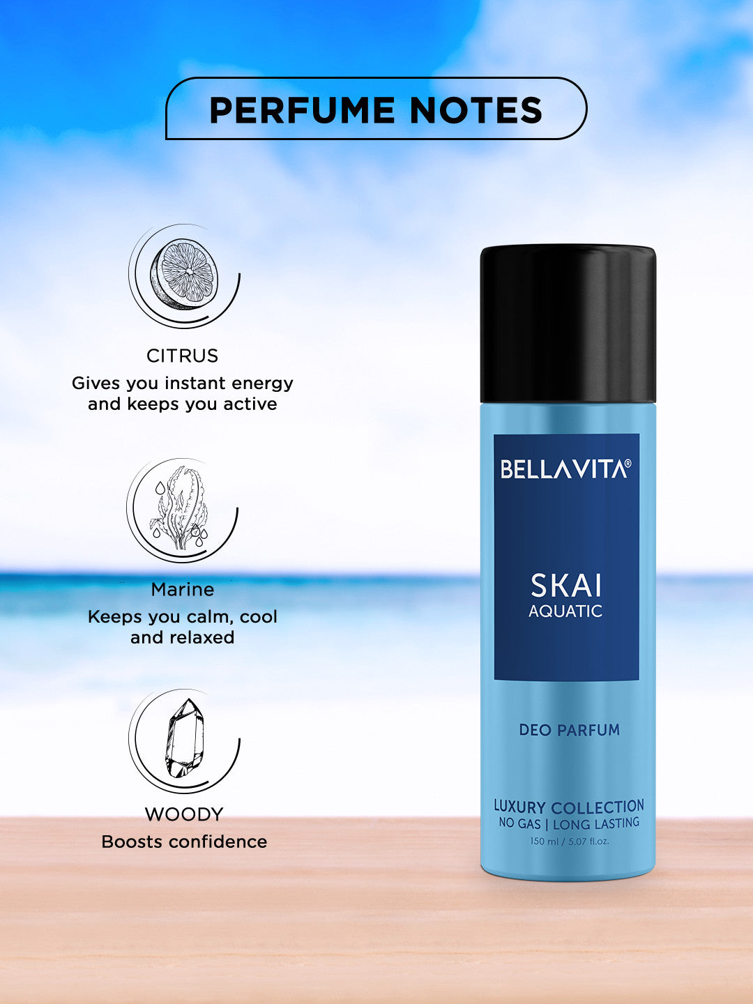 Bellavita Skai Aquatic Deo Parfum (150ml)