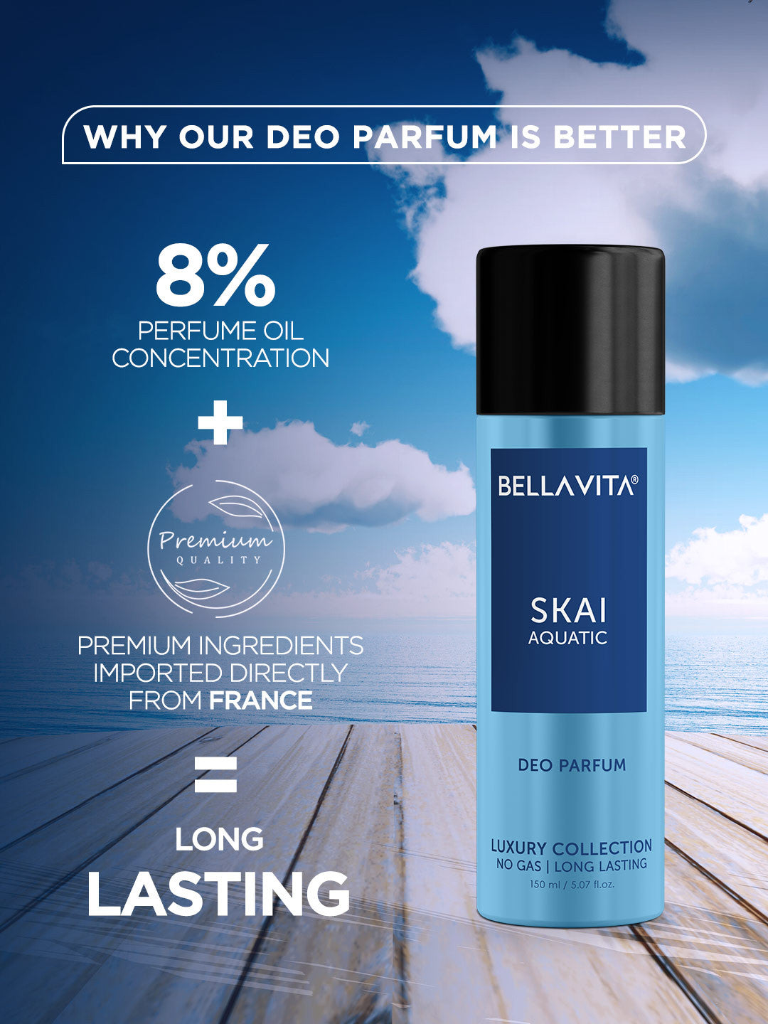 Bellavita Skai Aquatic Deo Parfum (150ml)
