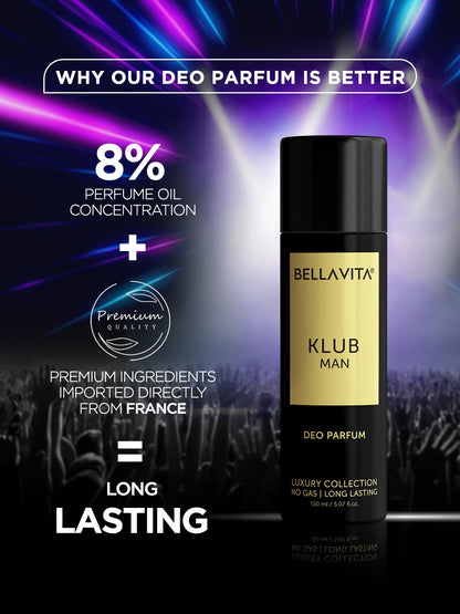 Bellavita Klub Man Deo Parfum (150ml)