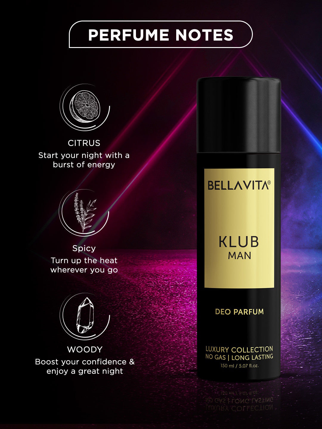 Bellavita Klub Man Deo Parfum (150ml)