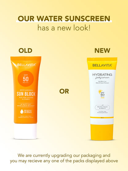 Bellavita Sun Block Water Based Sunscreen SPF 50 PA+++ (50ml)